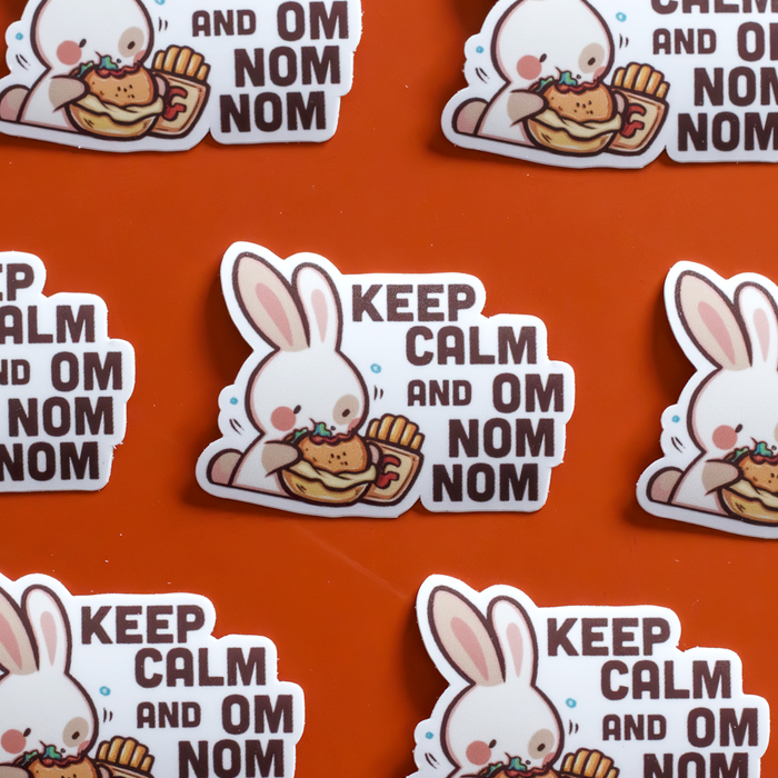 Gomidachi Flake Sticker // Keep Calm & Om Nom Nom