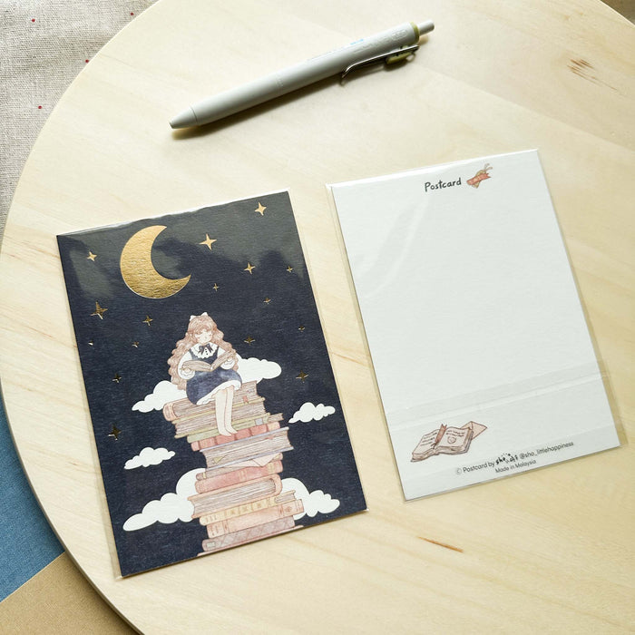 Qiara Postcard // Midnight Books (Gold Foil)