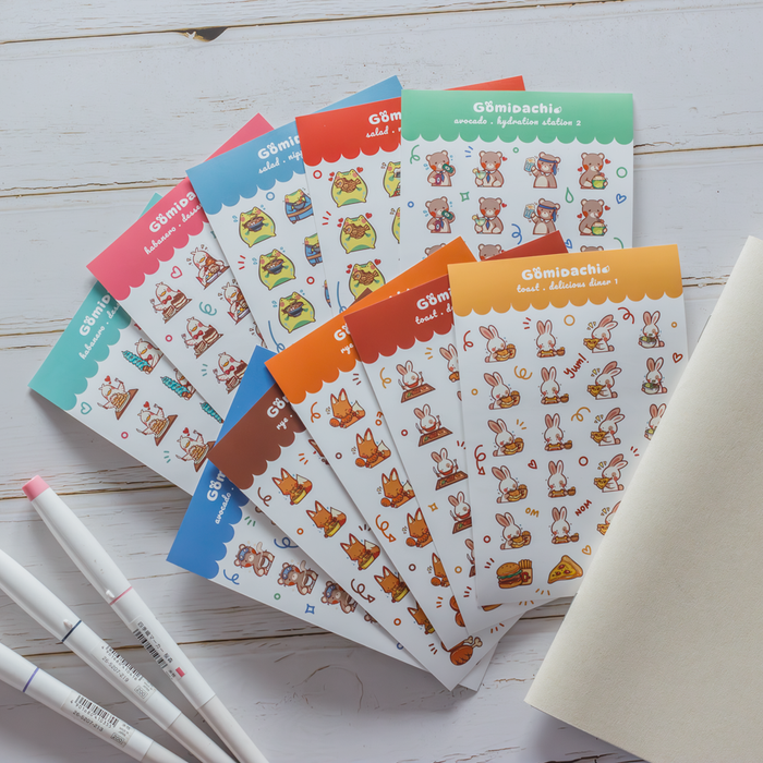 Gomidachi Planner Sticker Sheet // Food is Life