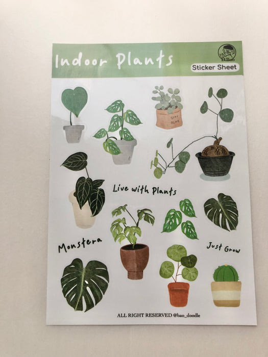 Bao Doodle Sticker Sheet // Plant