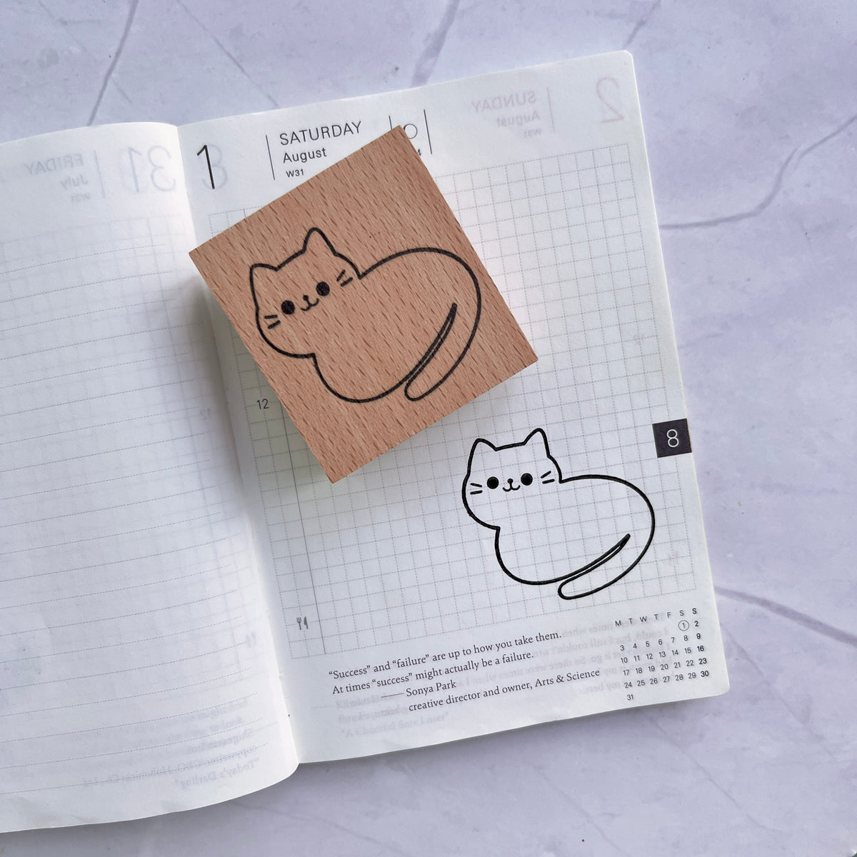 Loaf Cat Rubber Stamp — Stickerrific