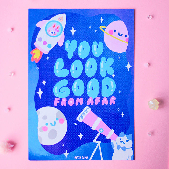 Artsy Jadey Postcard // You Look Good From Afar