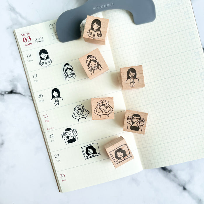 Daily Girl Rubber Stamp