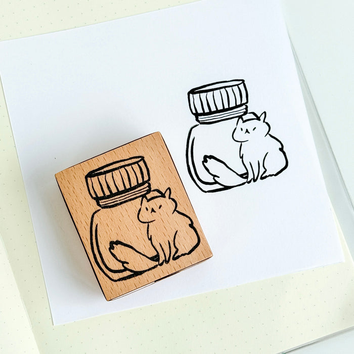 Ink Bottle Cat Rubber Stamp Collection