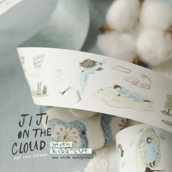 teayou Die-Cut PET Tape // Jiji on the Clouds