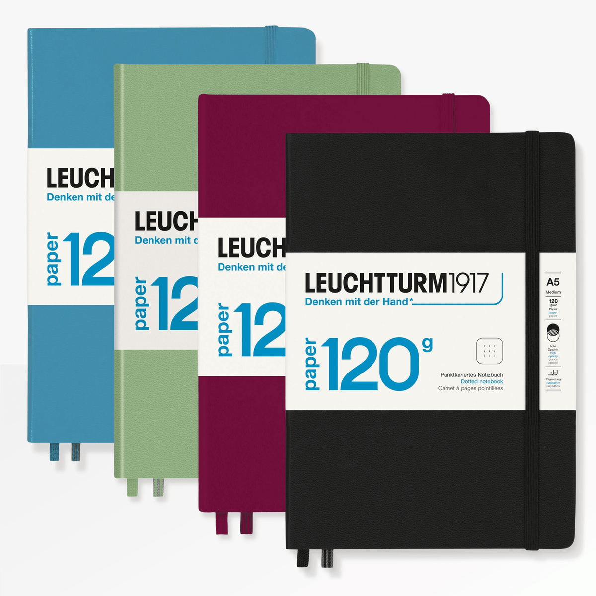 Leuchtturm1917 Medium Hard Cover Notebook, Rising Colours - Dotted Paper