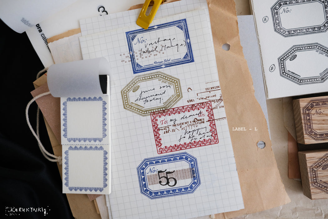 Kurukynki Rubber Stamp Collection // Postal Label (L)