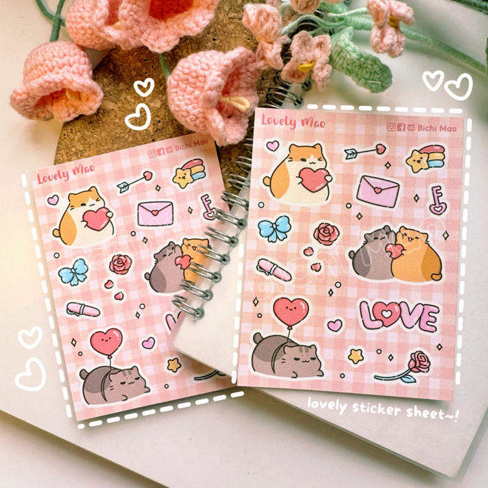 Bichi Mao Sticker Sheet // Lovely