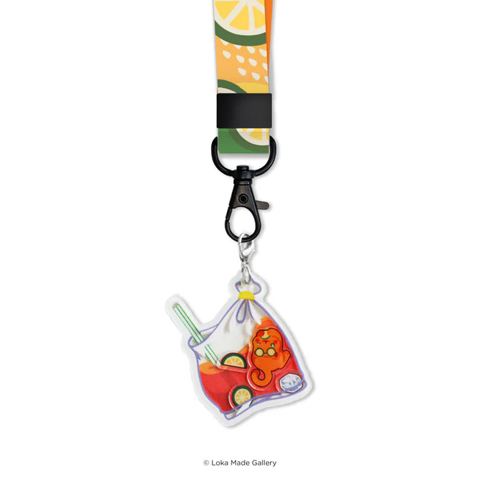 Loka Made Ikat Tepi Lanyard with Shaker: Teh O Ice Limau