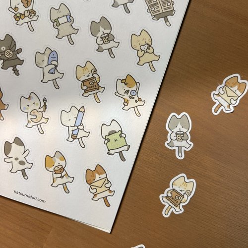 Hatsu Midori Sticker Sheet // Lazy Cats