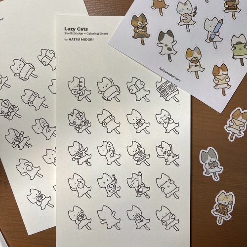 Hatsu Midori Sticker Sheet // Lazy Cats