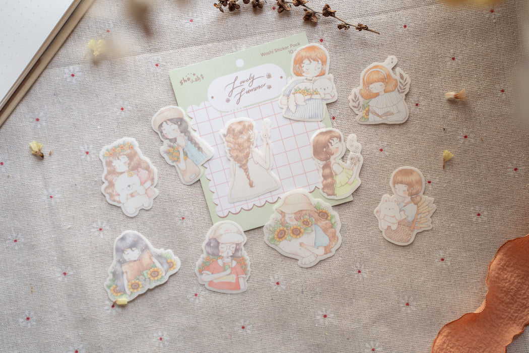 Qiara Sticker Pack // Lovely Summer (Washi)
