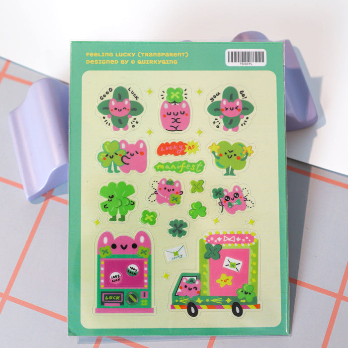 Quirkyqing by yiqing gan Sticker Sheet // Feeling Lucky