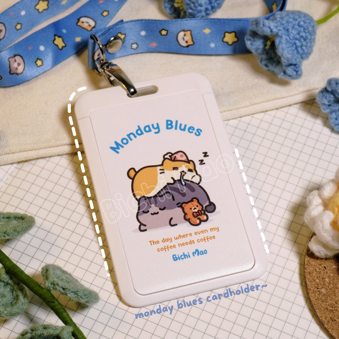 Bichi Mao Cardholder // Monday Blue (with Lanyard)