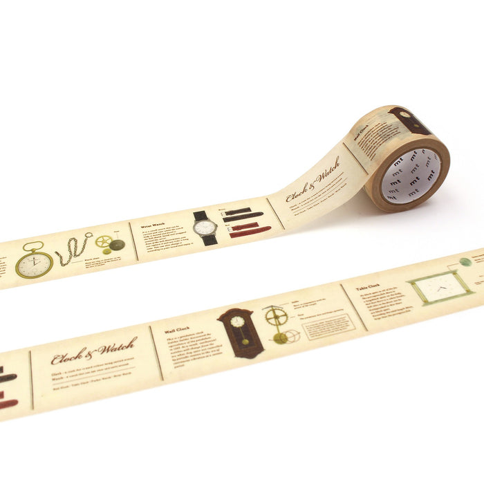 MTEX1P225 Encyclopedia Clock  Washi Tape