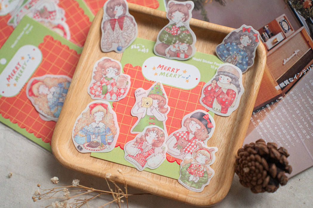 Qiara Washi Sticker Pack // Merry Merry