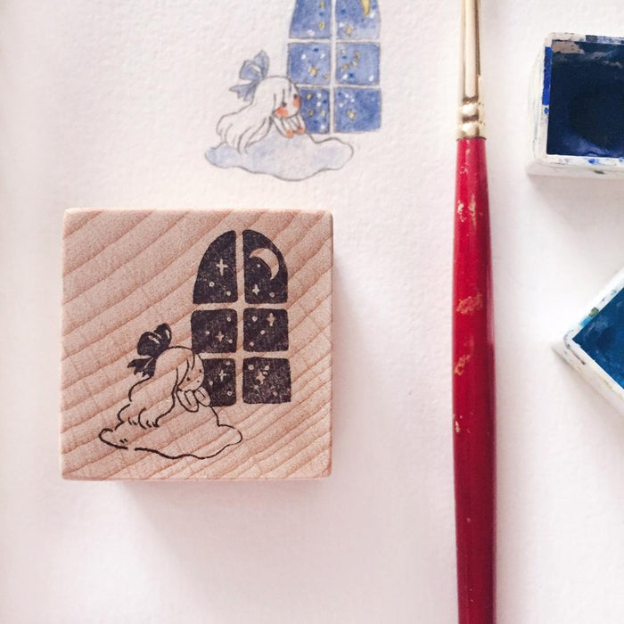 msbulat Rubber Stamp // Moon Through The Window