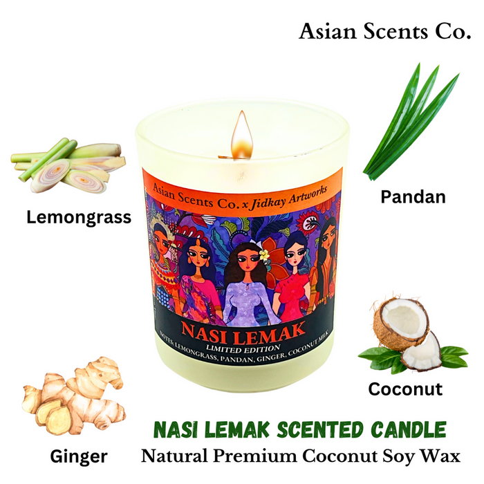 Asian Scents Co. x Jidkay's Artworks - Nasi Lemak Scented Candle