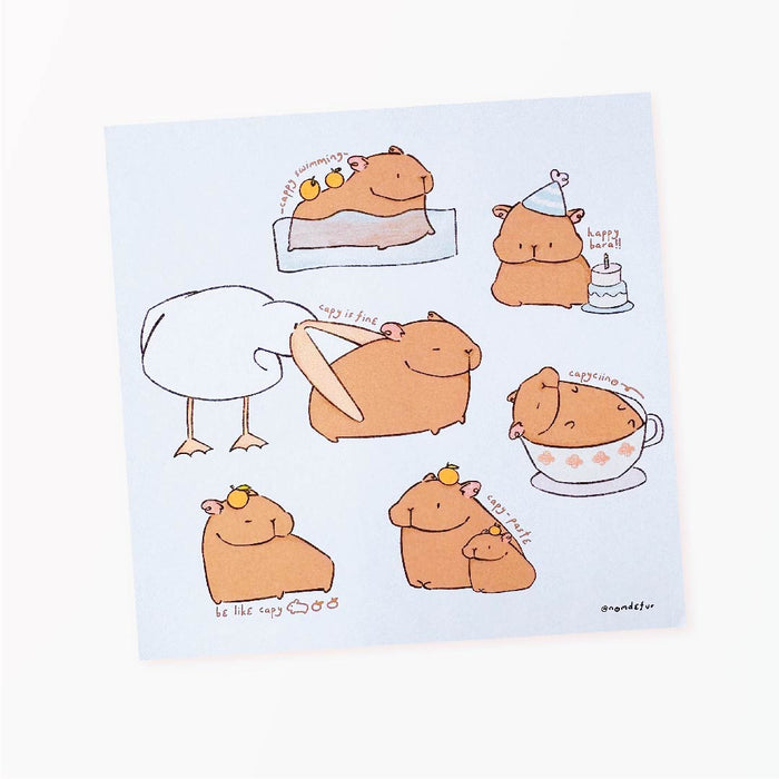 Nomdefur Art Print // Capybara (Square)