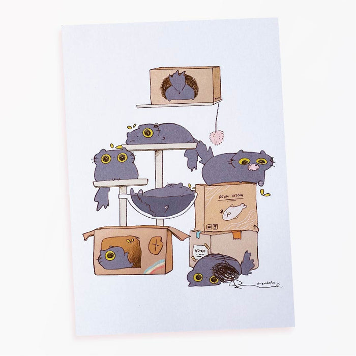 Nomdefur Art Print // Nomnom Cat Box