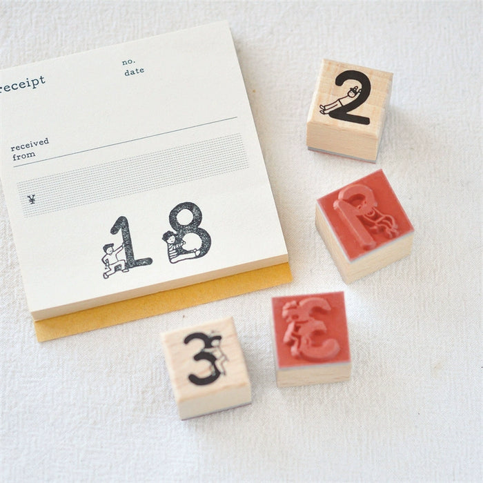 Maru Stationery Rubber Stamp // Number