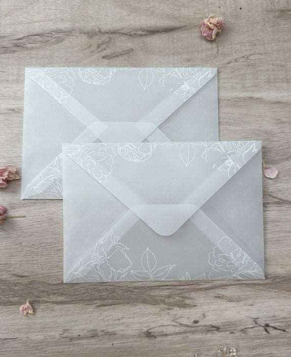 Vellum Envelope Pack // The Rose