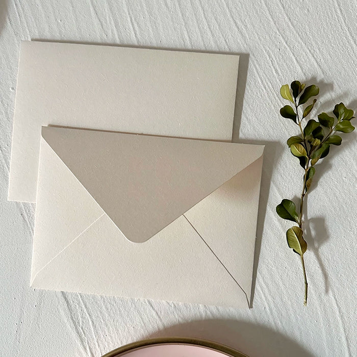 Cotton White Textured Envelope