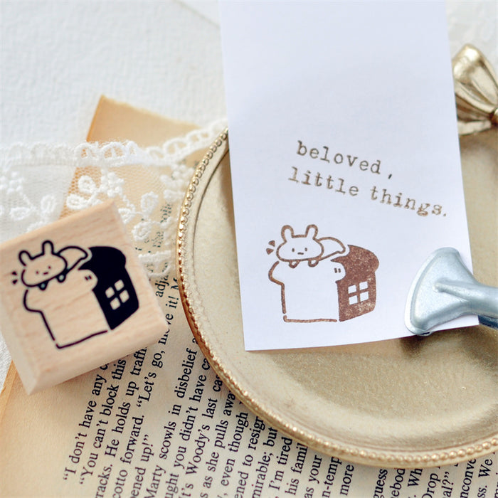 Maru Stationery Rubber Stamp // Café Bunny