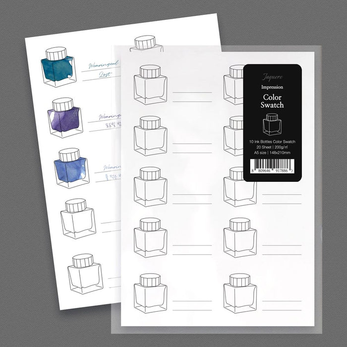 Wearingeul Color Swatch Sheet // 10 Ink Bottles