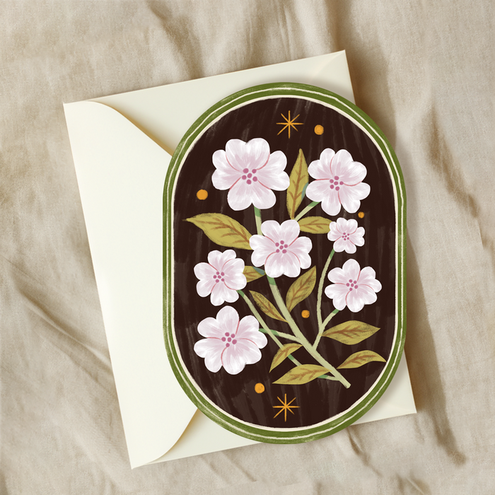 Cosmic Souffle Postcard // Oval Framed Flower