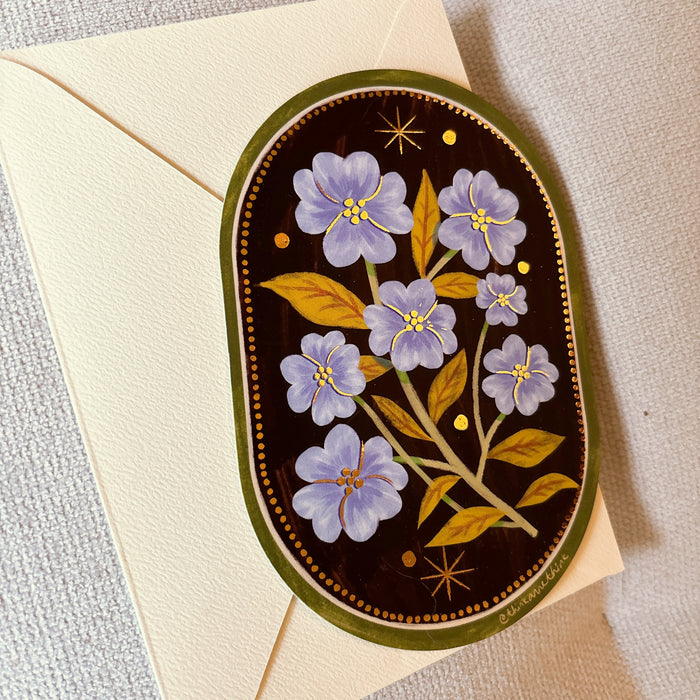 Cosmic Souffle Postcard // Oval Framed Flower