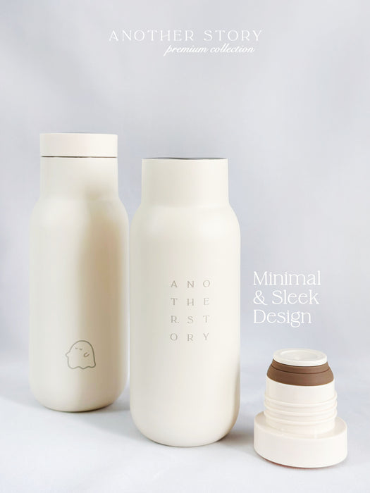 Another Story Premium Collection // Stainless Steel Bottle: White Words
