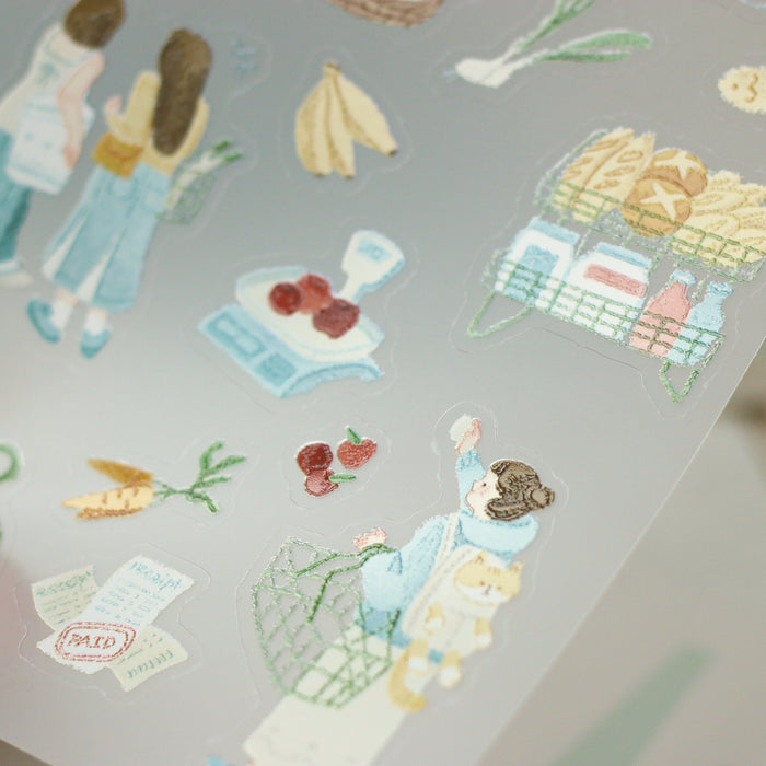 teayou Crystal Palette Sticker // Grocery Day