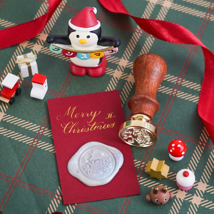 Wooden Wax Seal | Merry Christmas II