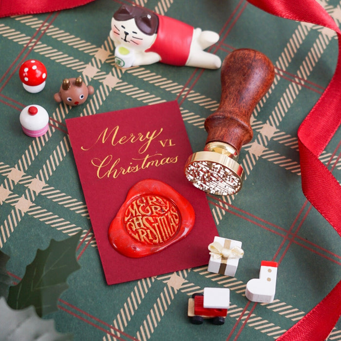 Wooden Wax Seal | Merry Christmas VI