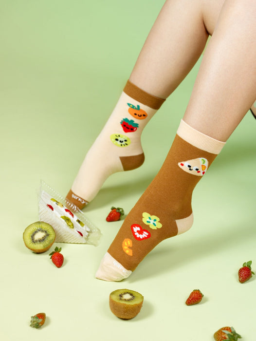 Quirkyqing by yiqing gan Socks // Sando Sandwich