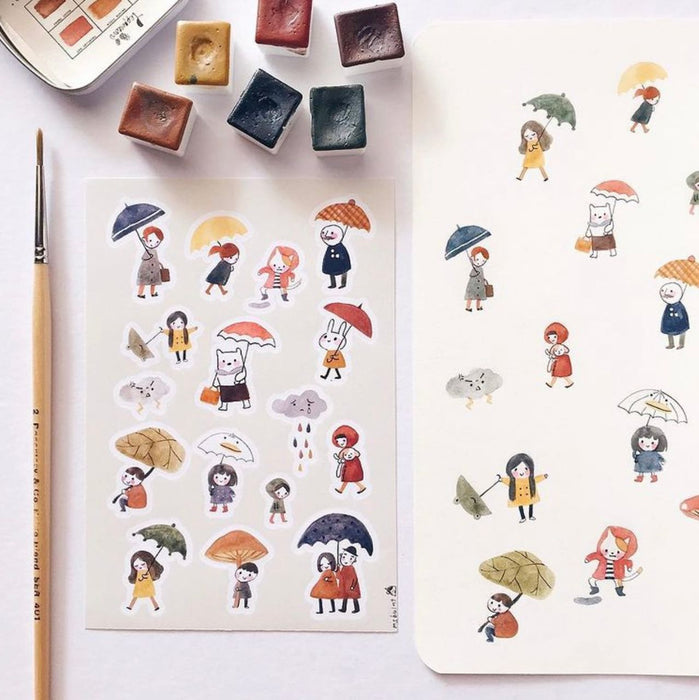 msbulat Sticker Sheet // Rainy Days