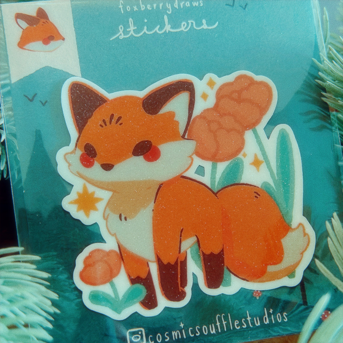 Cosmic Souffle Sticker Flake // Fox Idle by foxberrydraws