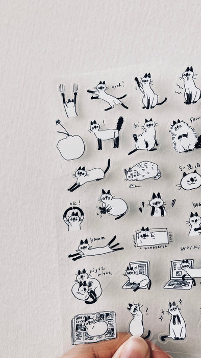 羊君 somesortof.fern Sticker // Little Monochrome Cats