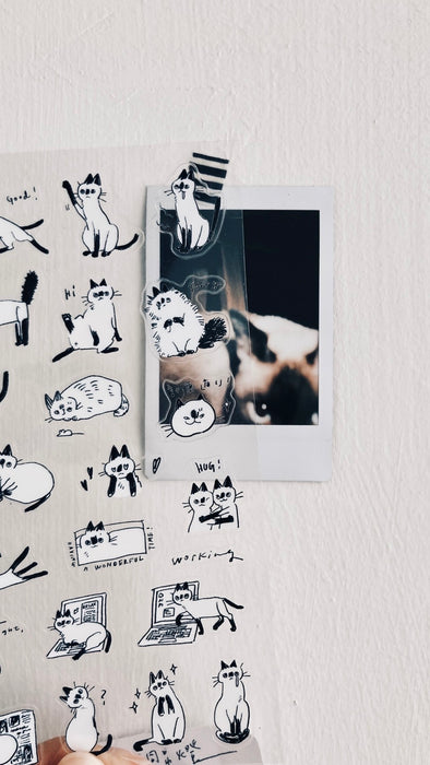 羊君 somesortof.fern Sticker // Little Monochrome Cats