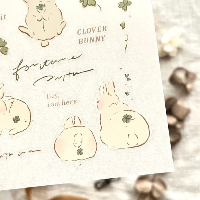 Breezy Studio Transfer Sticker // Clover Bunny