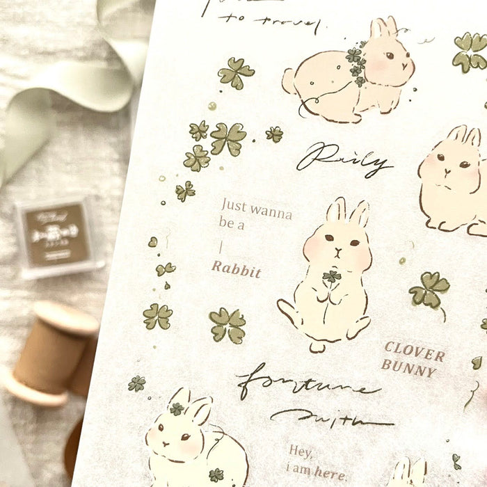 Breezy Studio Transfer Sticker // Clover Bunny