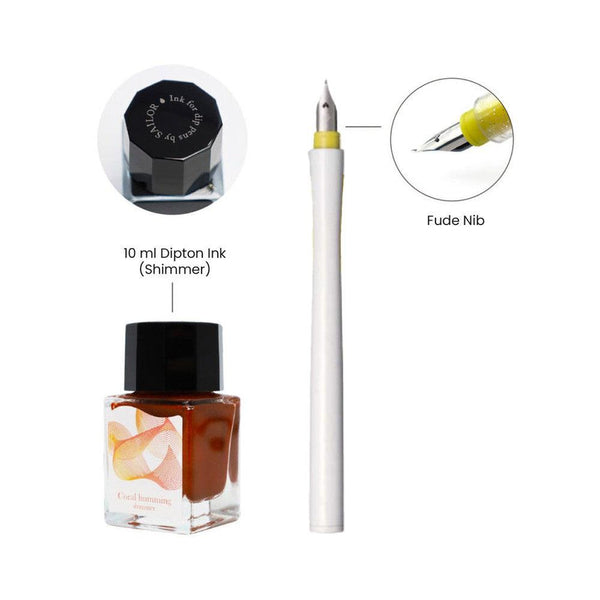 Sailor Dipton Shimmer Ink & Hocoro Dip Pen Set