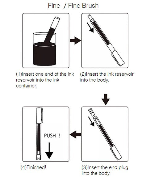 Karappo-Pen Fine Brush Empty Pen (Set of 5)