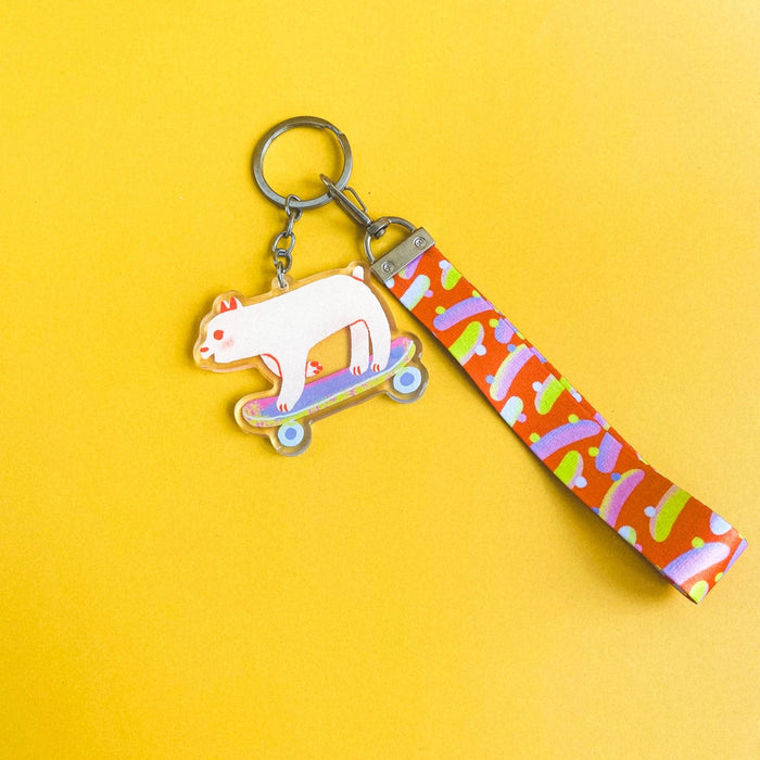 Susanne Low Lanyard Keychain // Skater Dog