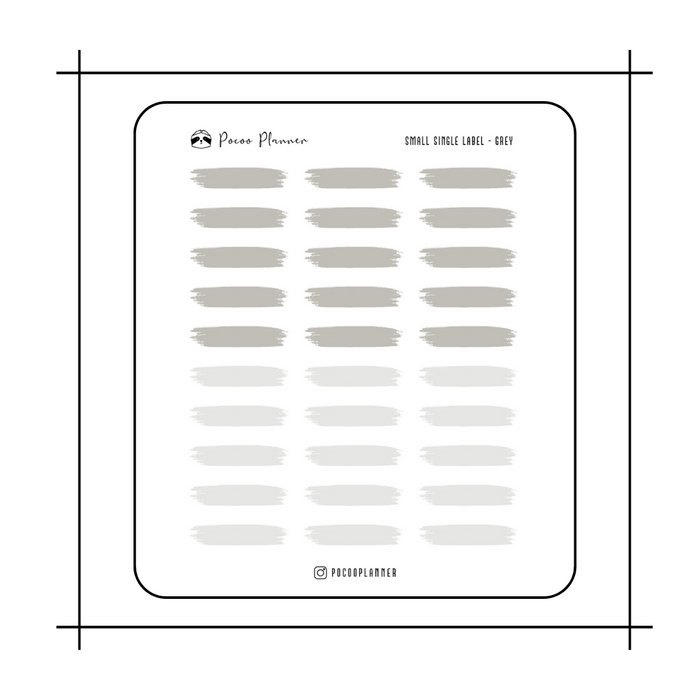 Pocoo Planner Shape Sticker // Single Label