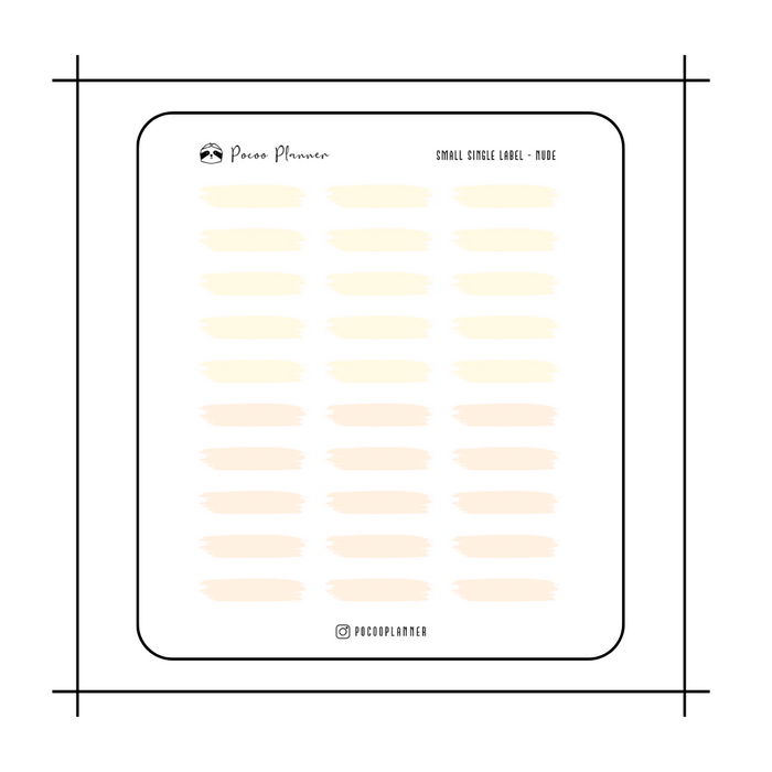 Pocoo Planner Shape Sticker // Single Label