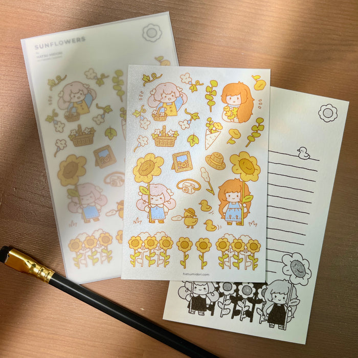 Hatsu Midori Sticker Sheet // Sunflower [Color]