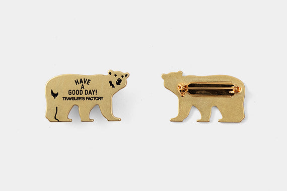 [Limited] TRAVELER'S FACTORY Bear Brass Badge