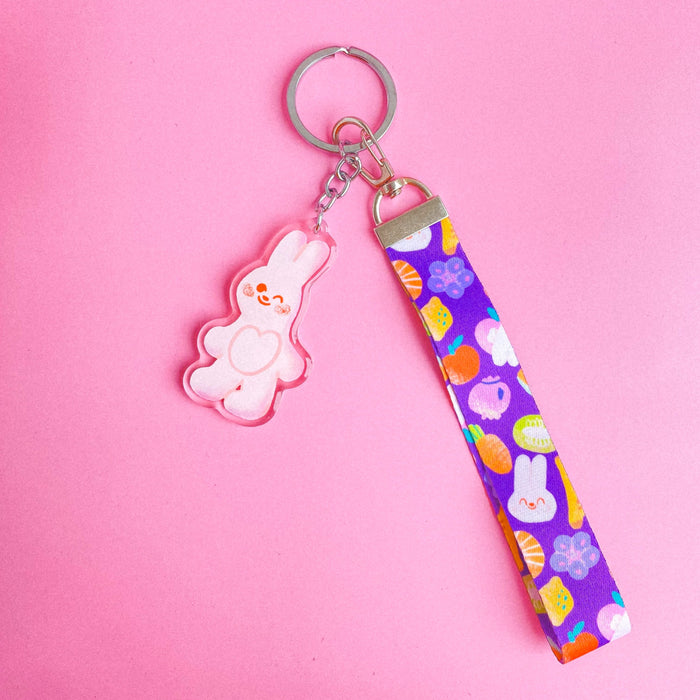 Susanne Low Lanyard Keychain // Tutti Fruiti Bunny